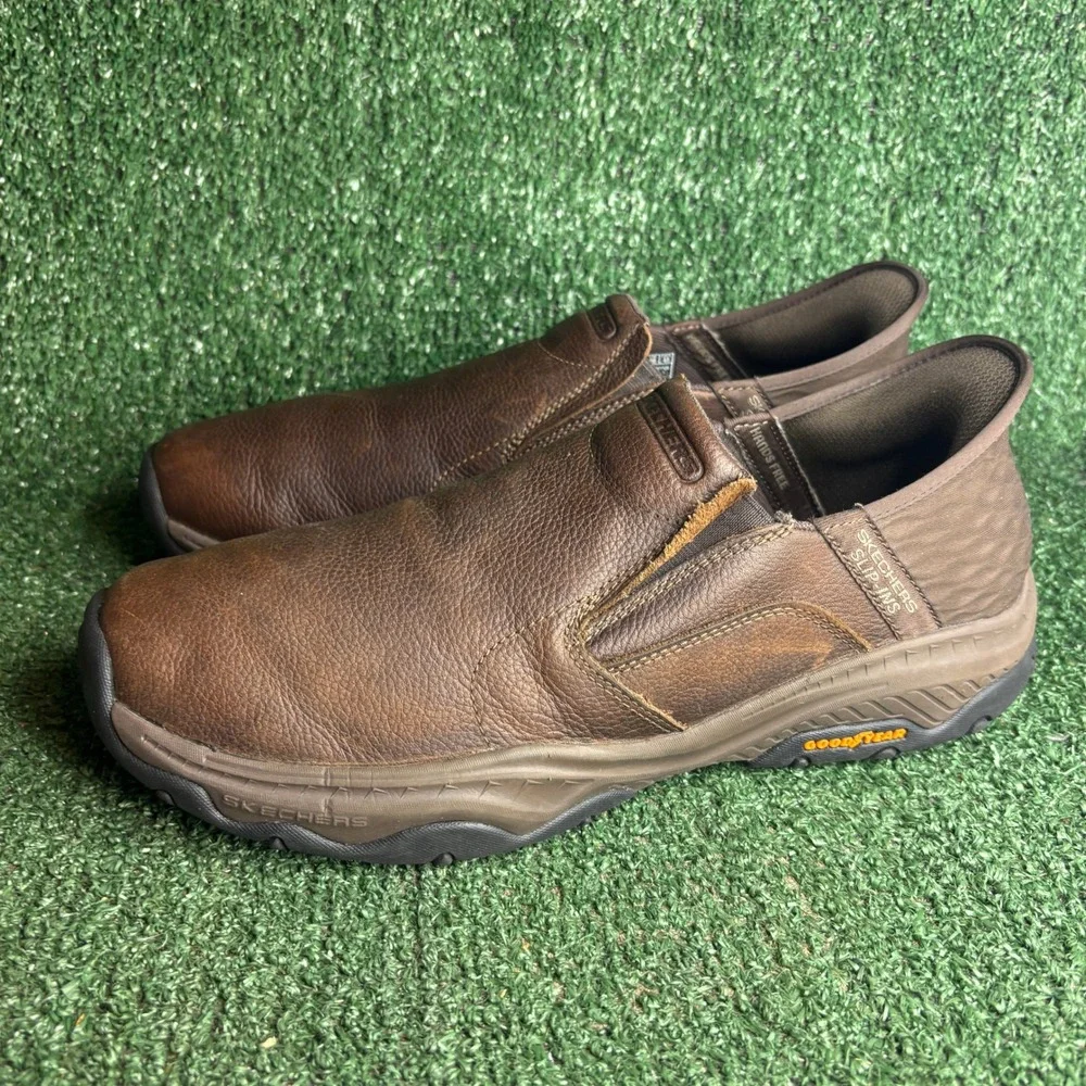 Skechers Slip-ins Hands Free Relaxed Fit Craster Lanigan Loafer Brown Mens Sz 11